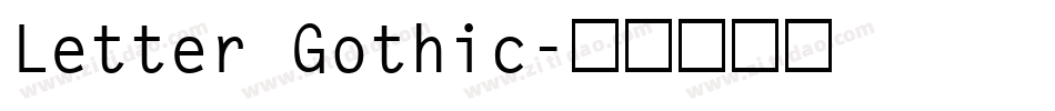 Letter Gothic字体转换